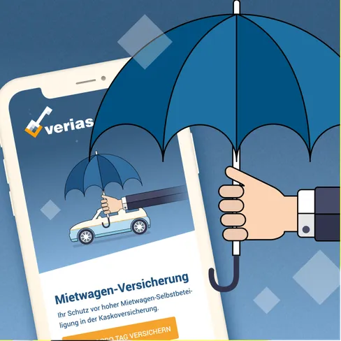 verias24 App auf Smartphone