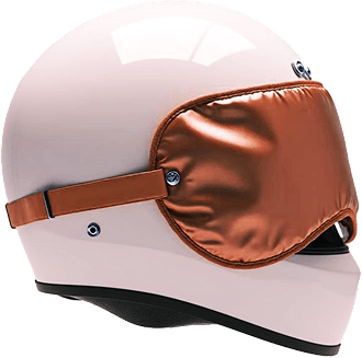 Helmet with sleeping mask