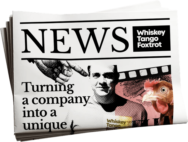 Zeitung mit Whiskey Tango Foxtrot Artikel als Headline